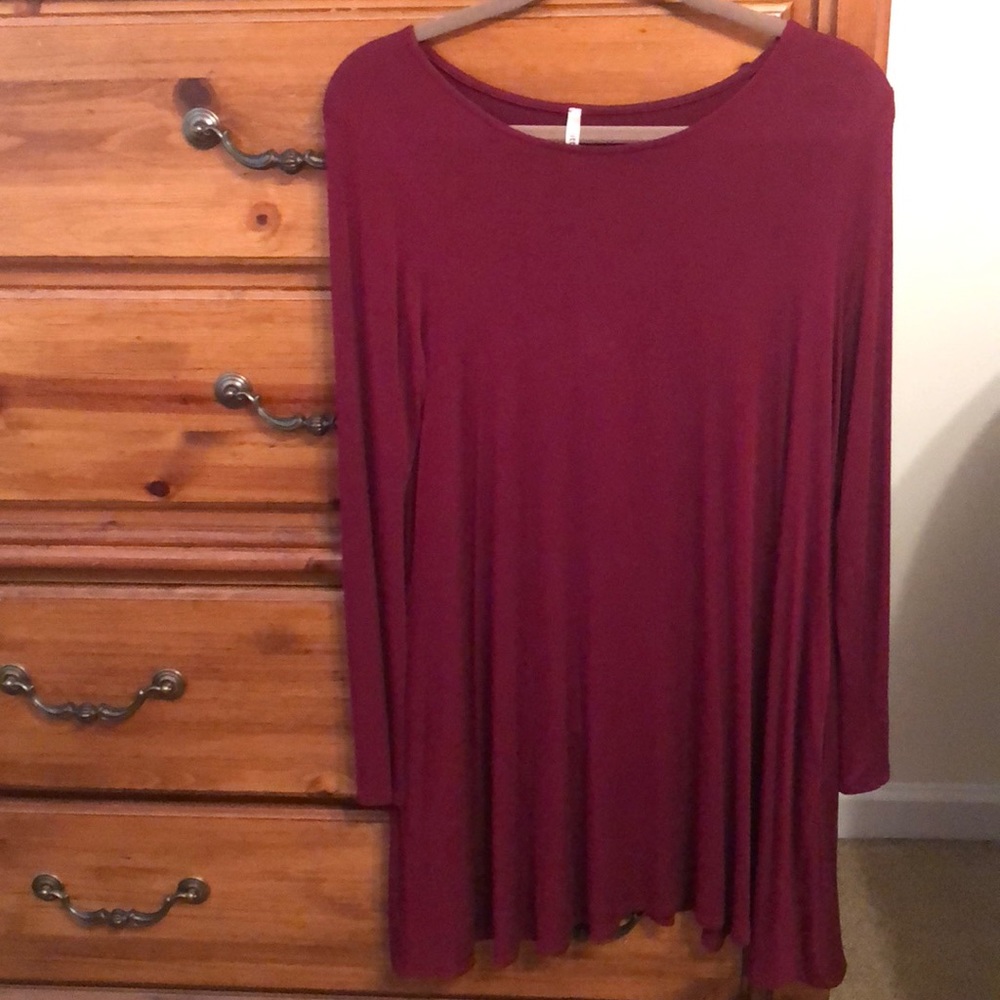Burgundy dress